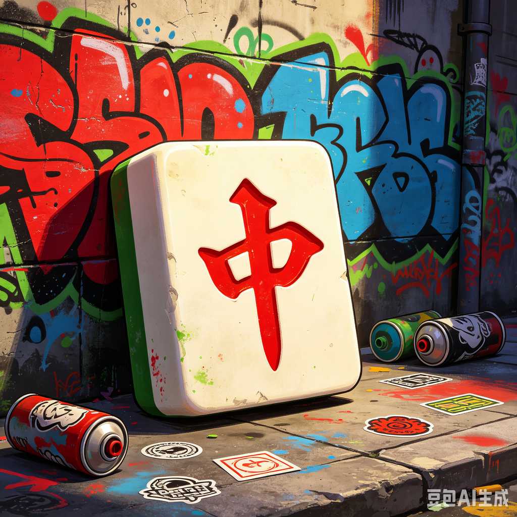 artistic mahjong tiles set