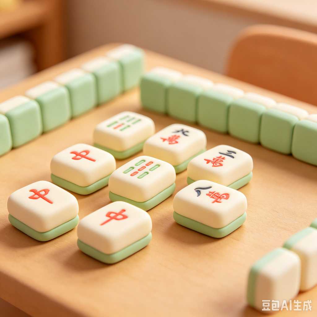 gradient pink mahjong tiles