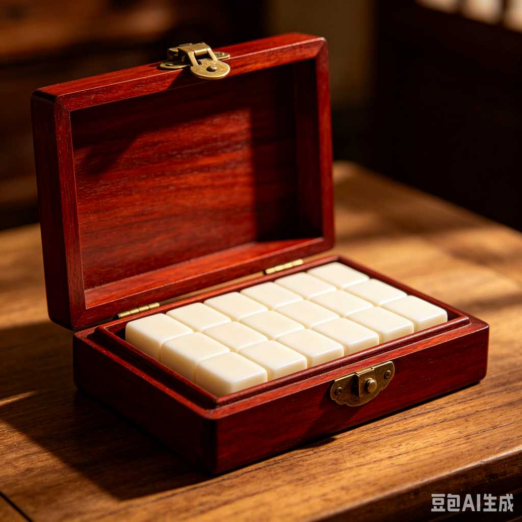 retro text mahjong tiles